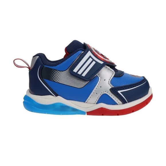 Marvel Captain America Toddler Boys Light-Up Athletic Sneaker, Size 8, NEW - Picture 2 of 6